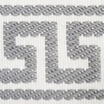 74688 | Etienne Silk Greek Key Narrow - Grey Schumacher Etienne Silk Greek Key Narrow trim in Grey (74688)