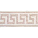 74709 | Etienne Silk Greek Key Wide - Blush Schumacher Etienne Silk Greek Key Wide trim in Blush (74709)