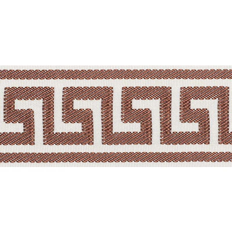 Schumacher Etienne Silk Greek Key Wide trim in Brown (74704)