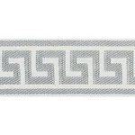 74701 | Etienne Silk Greek Key Wide - Cloud Schumacher Etienne Silk Greek Key Wide trim in Cloud (74701)