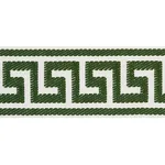 74707 | Etienne Silk Greek Key Wide - Emerald Schumacher Etienne Silk Greek Key Wide trim in Emerald (74707)