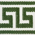 74707 | Etienne Silk Greek Key Wide - Emerald Schumacher Etienne Silk Greek Key Wide trim in Emerald (74707)