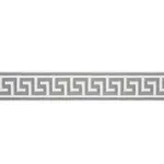 74708 | Etienne Silk Greek Key Wide - Grey Schumacher Etienne Silk Greek Key Wide trim in Grey (74708)