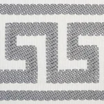 74708 | Etienne Silk Greek Key Wide - Grey Schumacher Etienne Silk Greek Key Wide trim in Grey (74708)