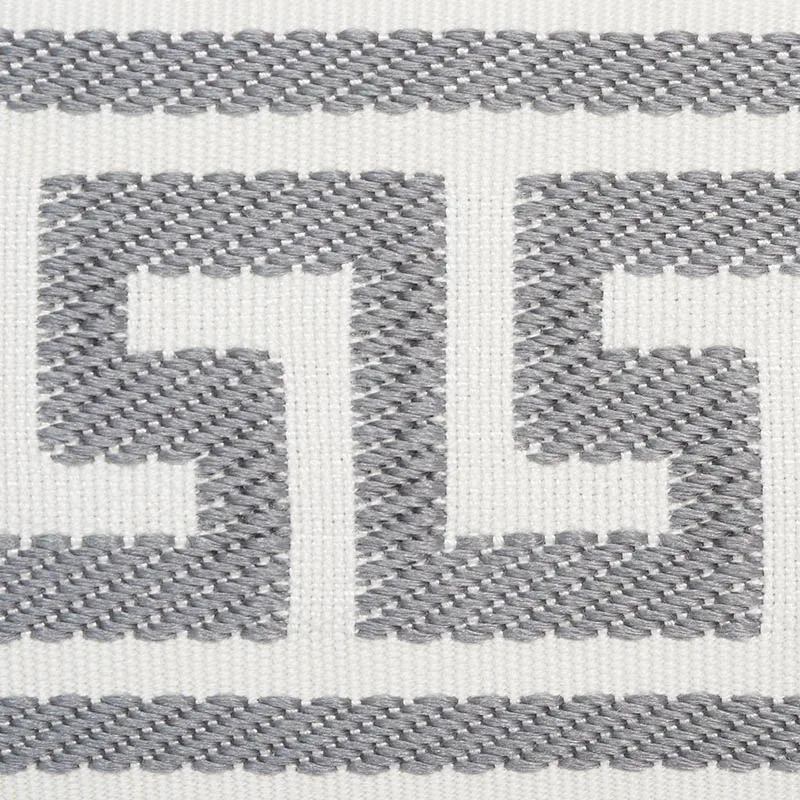 74708 | Etienne Silk Greek Key Wide - Grey Schumacher Etienne Silk Greek Key Wide trim in Grey (74708)