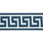 74706 | Etienne Silk Greek Key Wide - Navy Schumacher Etienne Silk Greek Key Wide trim in Navy (74706)