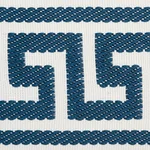 74706 | Etienne Silk Greek Key Wide - Navy Schumacher Etienne Silk Greek Key Wide trim in Navy (74706)
