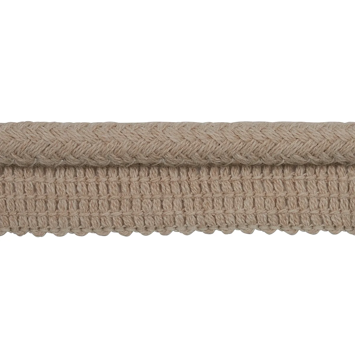 Schumacher Eubie Lip Cord Indoor/Outdoor trim in Linen (72428)