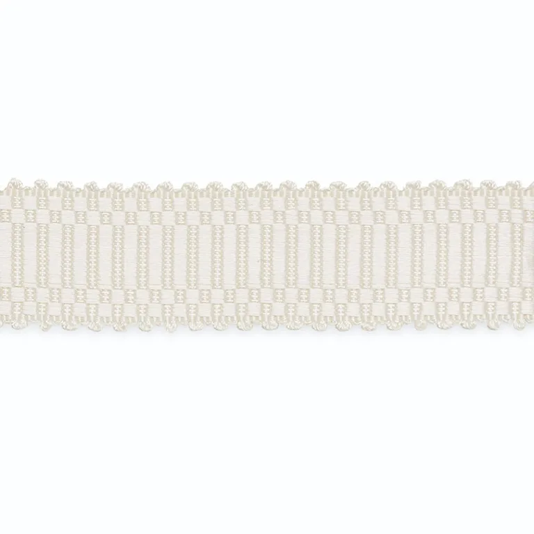 Schumacher Eugenie Picot-Edge Braid trim in White (B107-1)