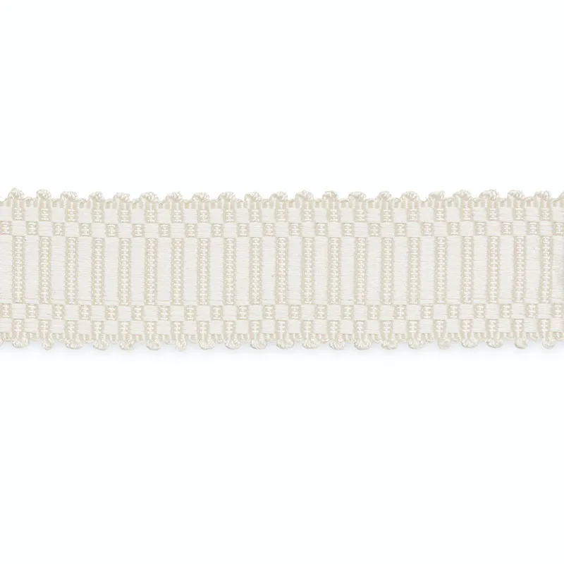 Schumacher Eugenie Picot-Edge Braid trim in White (B107-1)