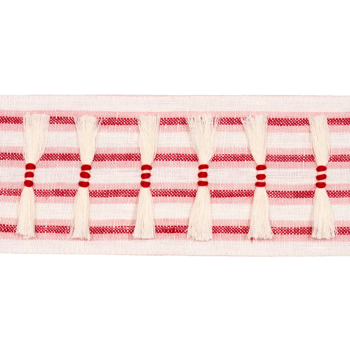Schumacher Eyelash Fringe trim in Red (81202)
