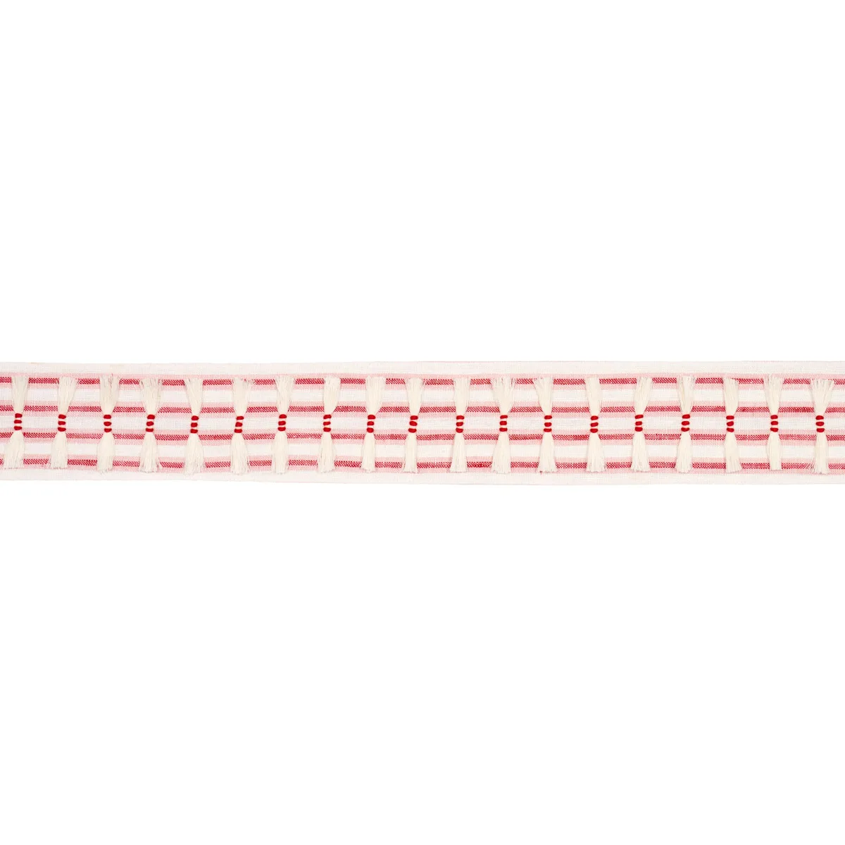 Schumacher Eyelash Fringe trim in Red (81202)