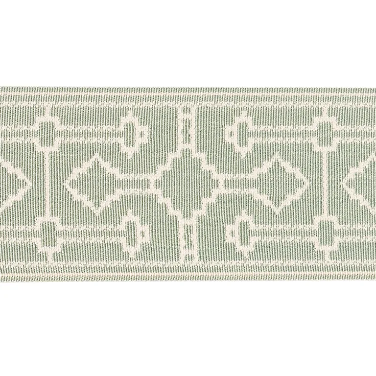 Schumacher Filbert Tape trim in Aqua (75286)