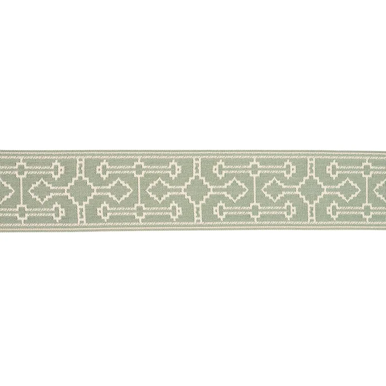 Schumacher Filbert Tape trim in Aqua (75286)