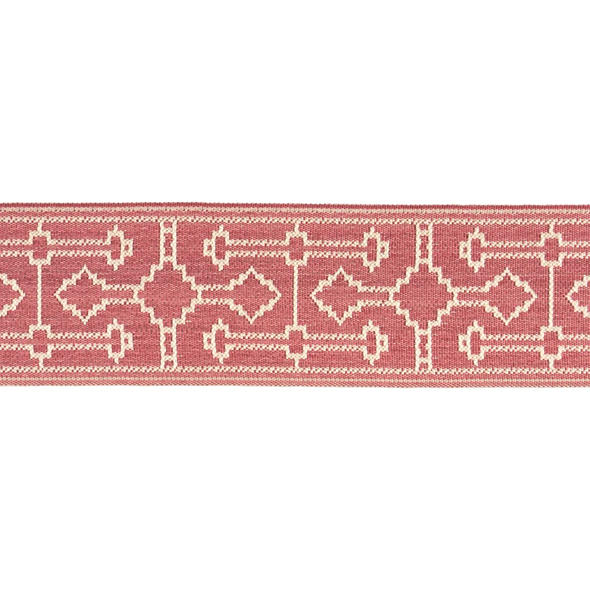 Schumacher Filbert Tape trim in Rose (85210)