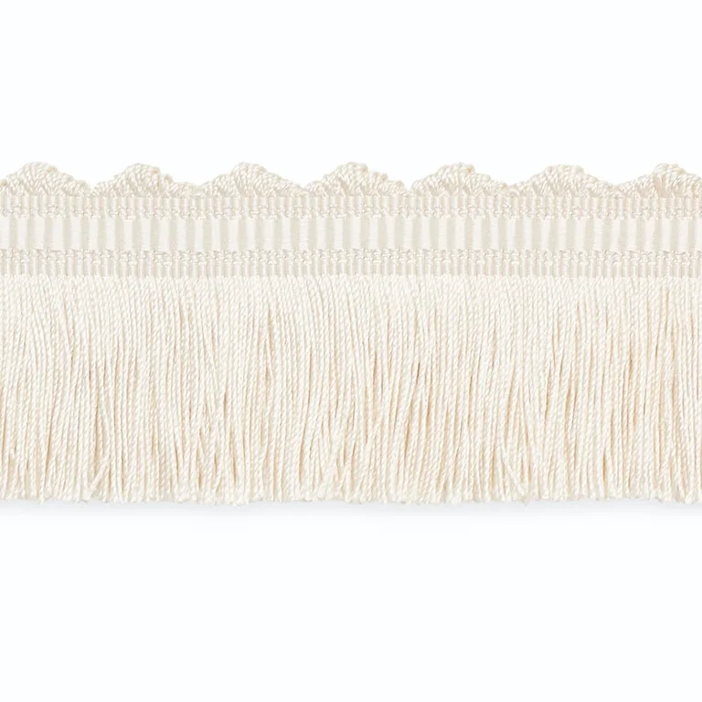 Schumacher Foster Cut Fringe trim in Blanc (CF3020-1)