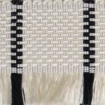 83371 | Frances Silk Fringe - Black and White Schumacher Frances Silk Fringe trim in Black and White (83371)