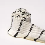 83371 | Frances Silk Fringe - Black and White Schumacher Frances Silk Fringe trim in Black and White (83371)