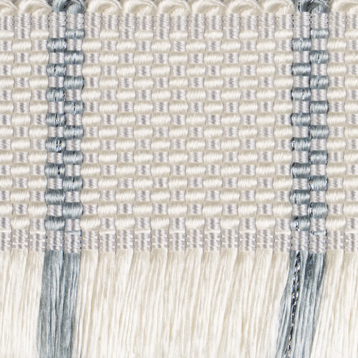 83372 | Frances Silk Fringe - Mineral Schumacher Frances Silk Fringe trim in Mineral (83372)