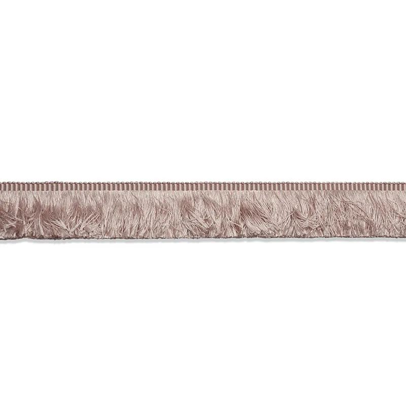 Schumacher Francois Silk Brush Fringe trim in Blush (74596)