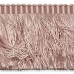 74596 | Francois Silk Brush Fringe - Blush Schumacher Francois Silk Brush Fringe trim in Blush (74596)