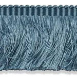 74592 | Francois Silk Brush Fringe - Cadet Schumacher Francois Silk Brush Fringe trim in Cadet (74592)