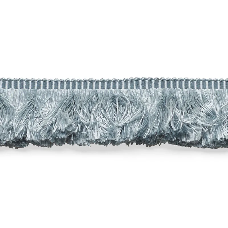 Schumacher Francois Silk Brush Fringe trim in Cloud (74582)
