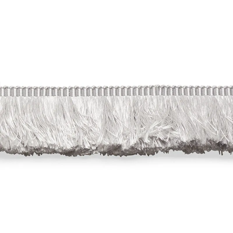 Schumacher Francois Silk Brush Fringe trim in Dove (74581)
