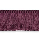 74595 | Francois Silk Brush Fringe - Eggplant Schumacher Francois Silk Brush Fringe trim in Eggplant (74595)