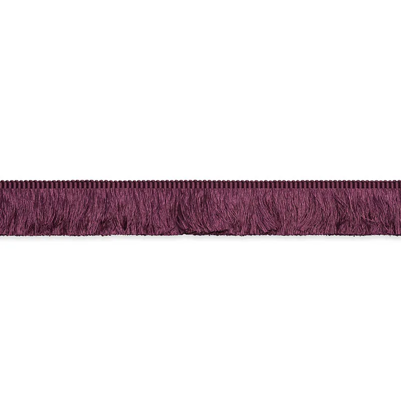 Schumacher Francois Silk Brush Fringe trim in Eggplant (74595)