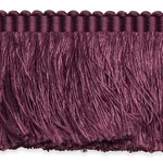 74595 | Francois Silk Brush Fringe - Eggplant Schumacher Francois Silk Brush Fringe trim in Eggplant (74595)