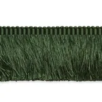 74594 | Francois Silk Brush Fringe - Emerald Schumacher Francois Silk Brush Fringe trim in Emerald (74594)