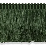 74594 | Francois Silk Brush Fringe - Emerald Schumacher Francois Silk Brush Fringe trim in Emerald (74594)