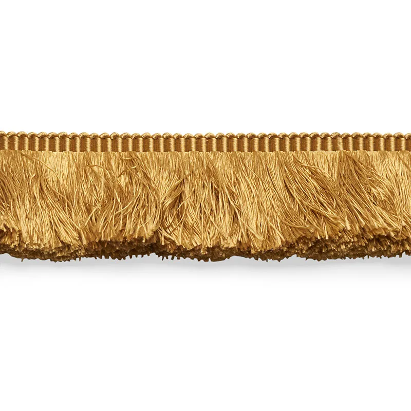 Schumacher Francois Silk Brush Fringe trim in Gold (74584)