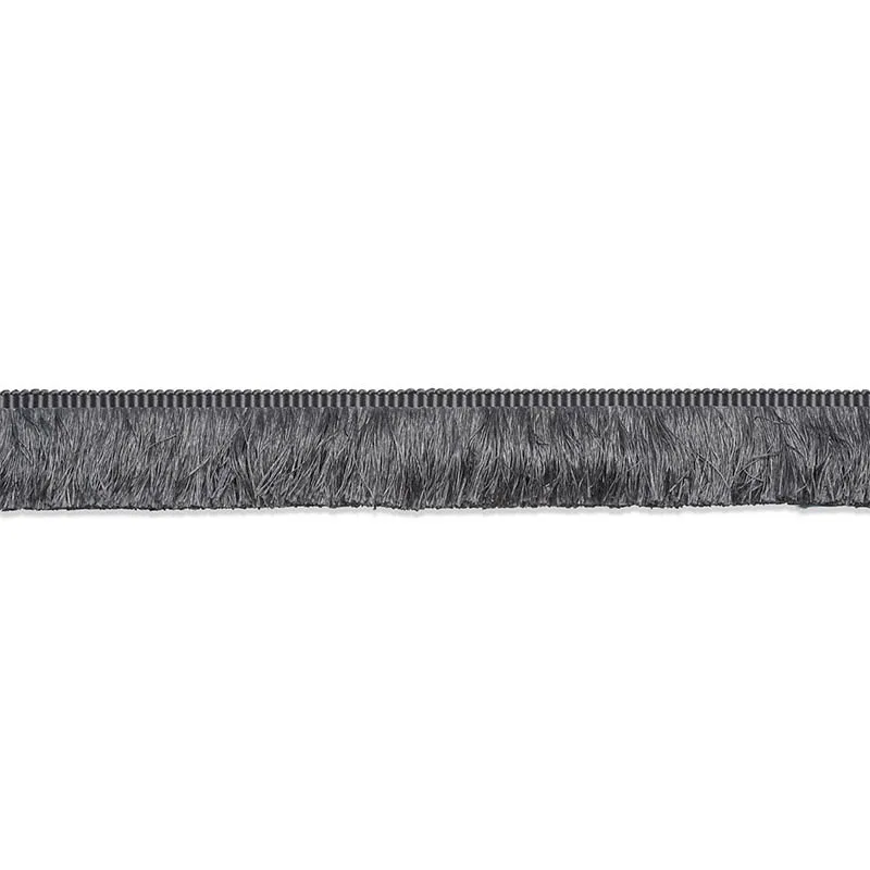 Schumacher Francois Silk Brush Fringe trim in Grey (74593)