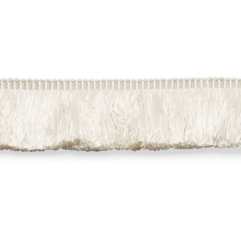 Schumacher Francois Silk Brush Fringe trim in Ivory (74580)