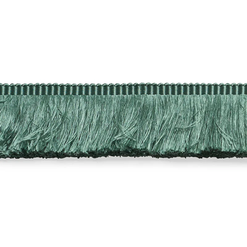 Schumacher Francois Silk Brush Fringe trim in Patina (74586)
