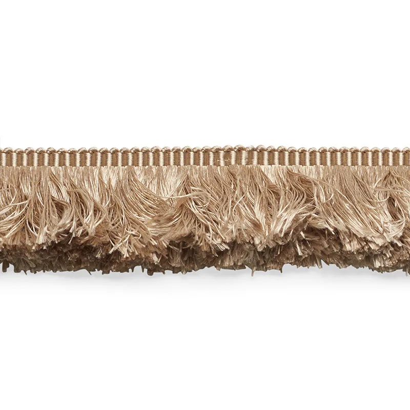 Schumacher Francois Silk Brush Fringe trim in Sand (74583)