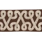 Schumacher Freeform Embroidered Tape trim in Chocolate (76736)