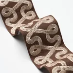 Schumacher Freeform Embroidered Tape trim in Chocolate (76736)