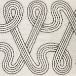 Schumacher Freeform Embroidered Tape trim in Dove (76730)