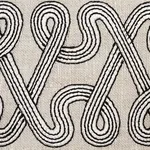 76732 | Freeform Embroidered Tape - Graphite Schumacher Freeform Embroidered Tape trim in Graphite (76732)