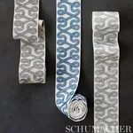 76732 | Freeform Embroidered Tape - Graphite Schumacher Freeform Embroidered Tape trim in Graphite (76732)