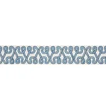 Schumacher Freeform Embroidered Tape trim in Sky (76731)