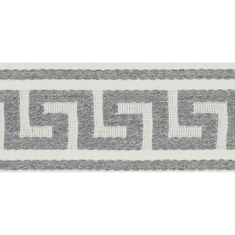Schumacher Ganton Tape Indoor/Outdoor trim in Grey (72392)