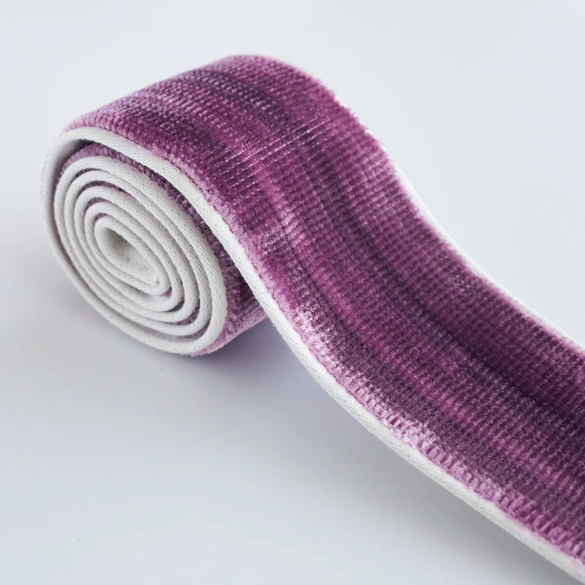 Schumacher Gaspard Velvet Tape Narrow trim in Eggplant (81293)