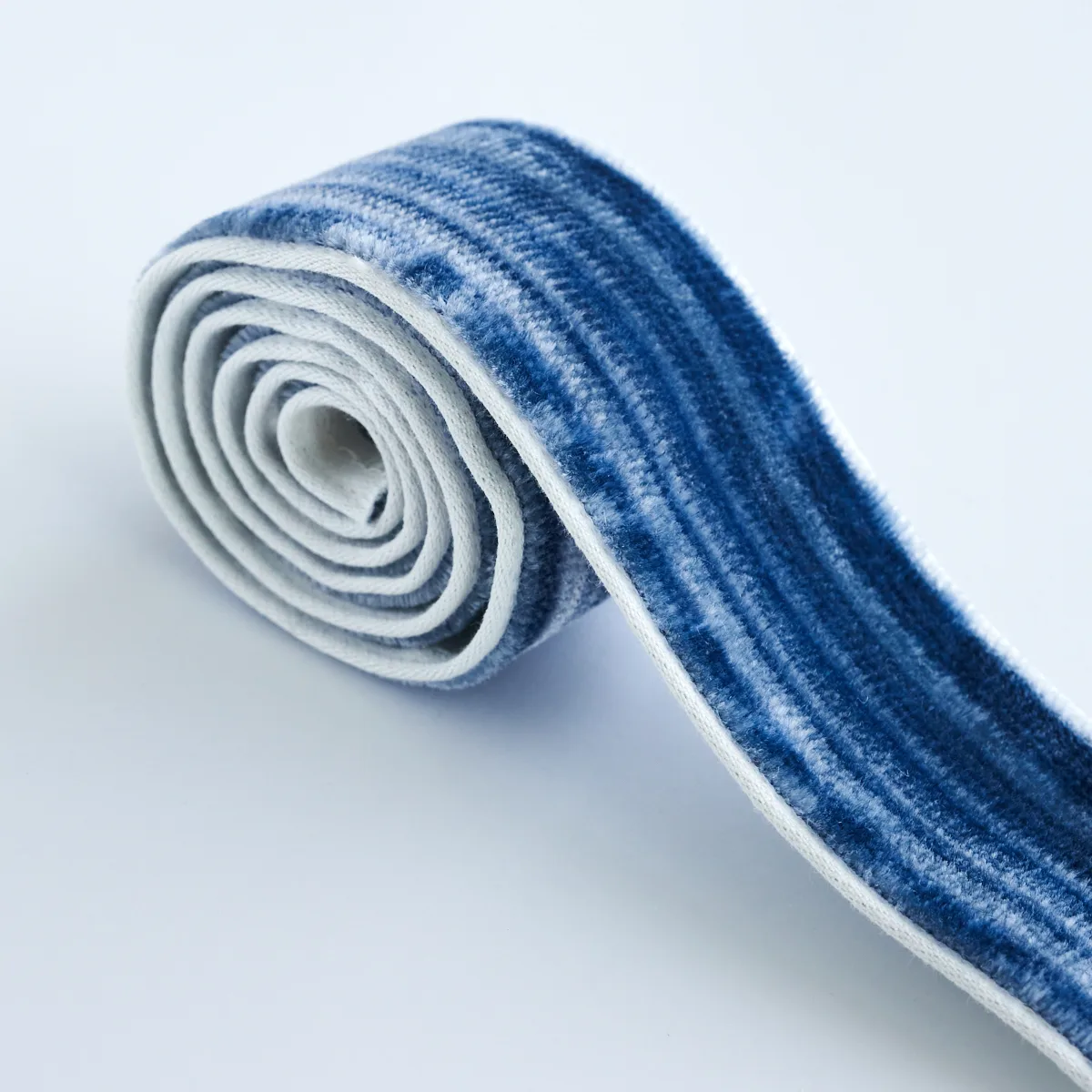 Schumacher Gaspard Velvet Tape Narrow trim in Sapphire (81291)