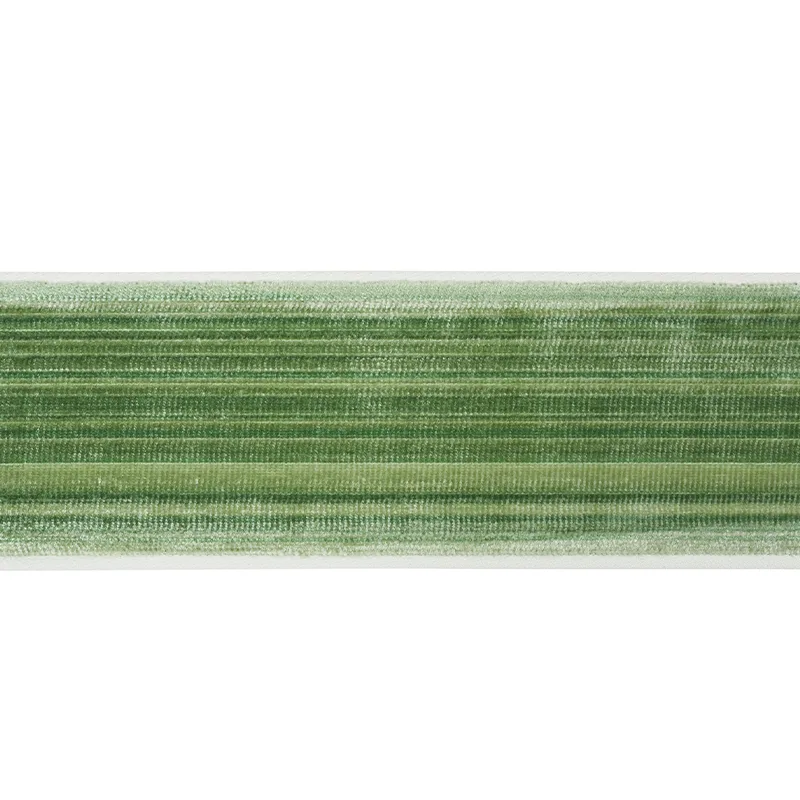 Schumacher Gaspard Velvet Tape Wide trim in Emerald (74244)
