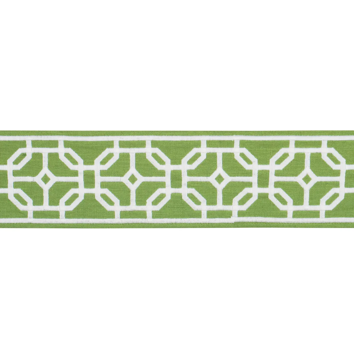 Schumacher Gazebo Trellis Tape trim in Green (83652)