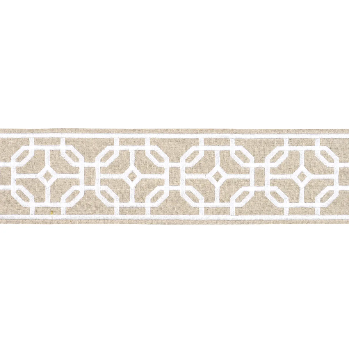 Schumacher Gazebo Trellis Tape trim in Natural (83653)